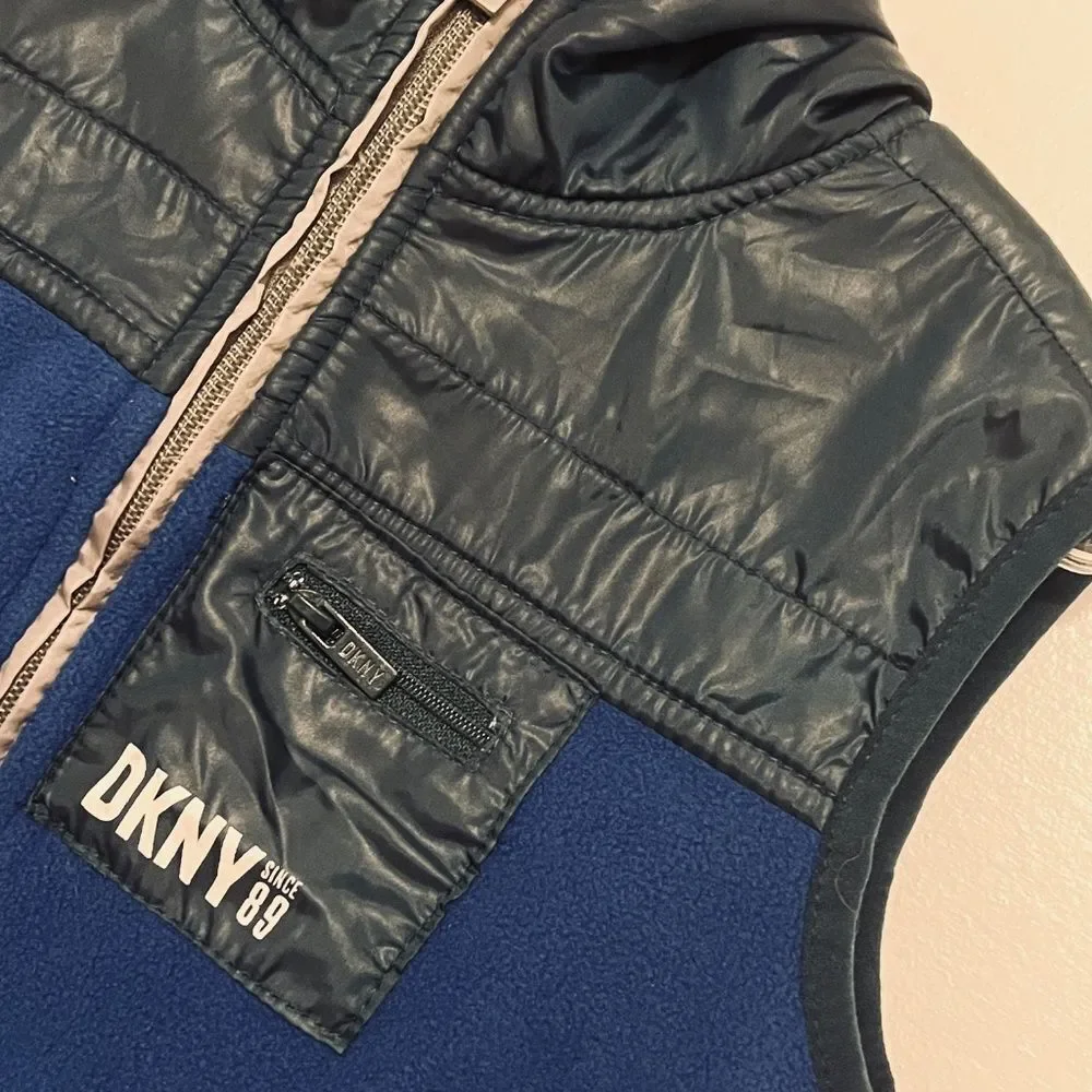 DKNY boys puffer fleece vest size 5 / 5T